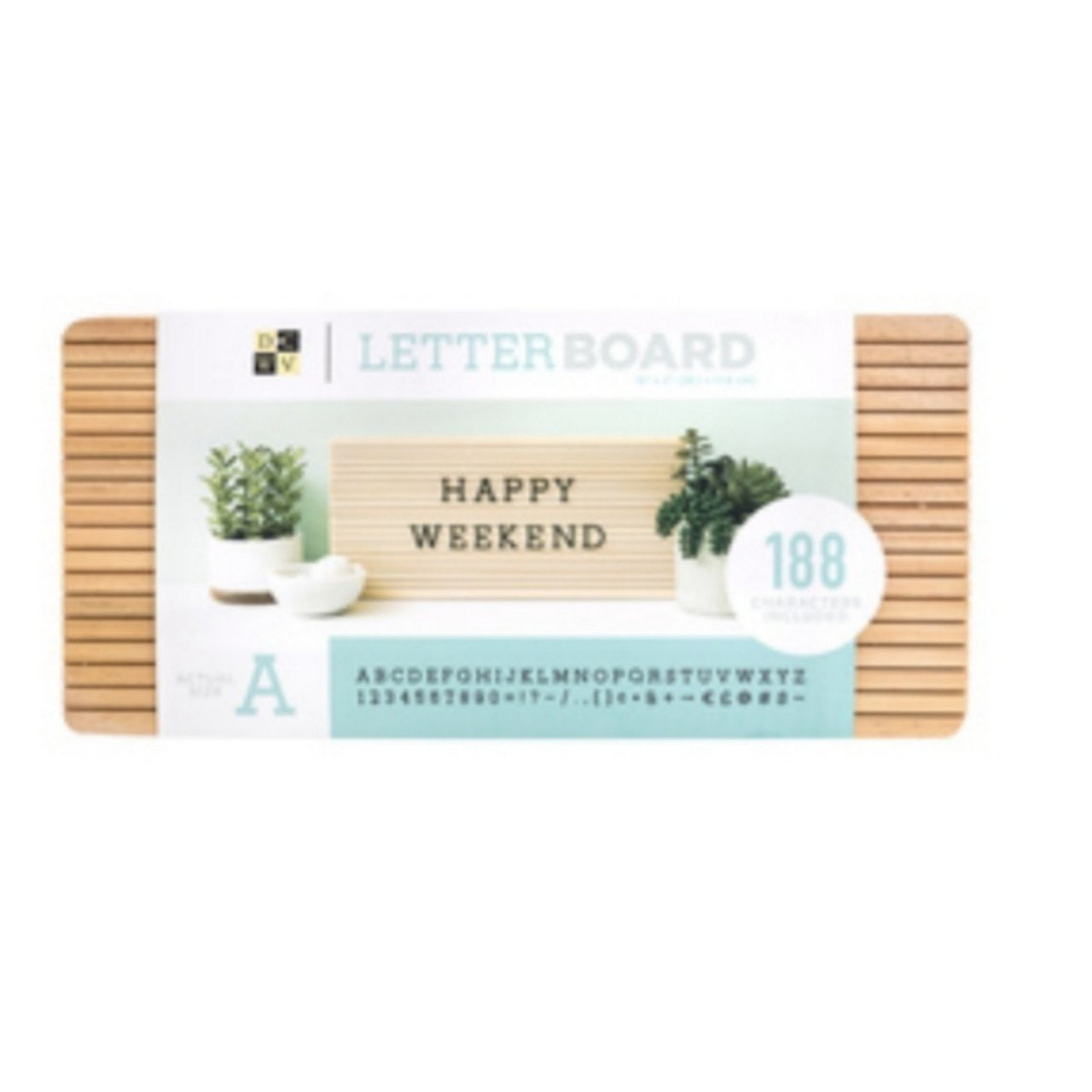 لوحة أحرف خشبية مستطيلة